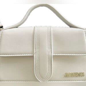 Jacquemus Nubuck Le Grand Bambino large top handle purse